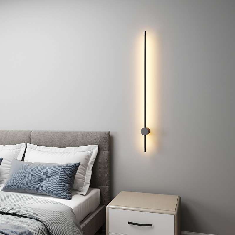 Minimalistische Wandlamp Zwart met Aanpasbare Kleurtemperaturen – Modern Muurlamp voor Binnen 6