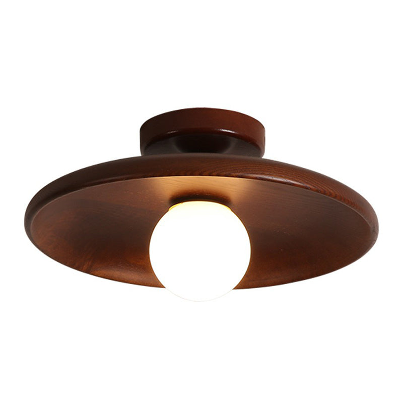 Modern Minimalistisch Semi-Spoelplafondlicht van Hout voor Warme Verlichting – LED Geschikt voor Slaapkamer en Woonkamer 3