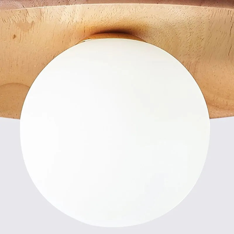 Modern Minimalistisch Semi-Spoelplafondlicht van Hout voor Warme Verlichting – LED Geschikt voor Slaapkamer en Woonkamer 6