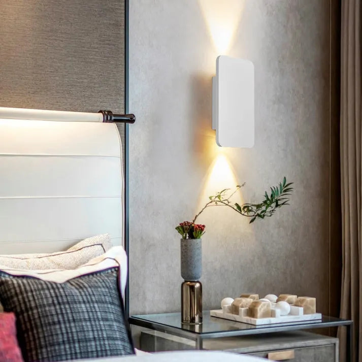Moderne Dimbare Wandlamp Binnen - Slank Rechthoekig Ontwerp in Zwart of Goud 0