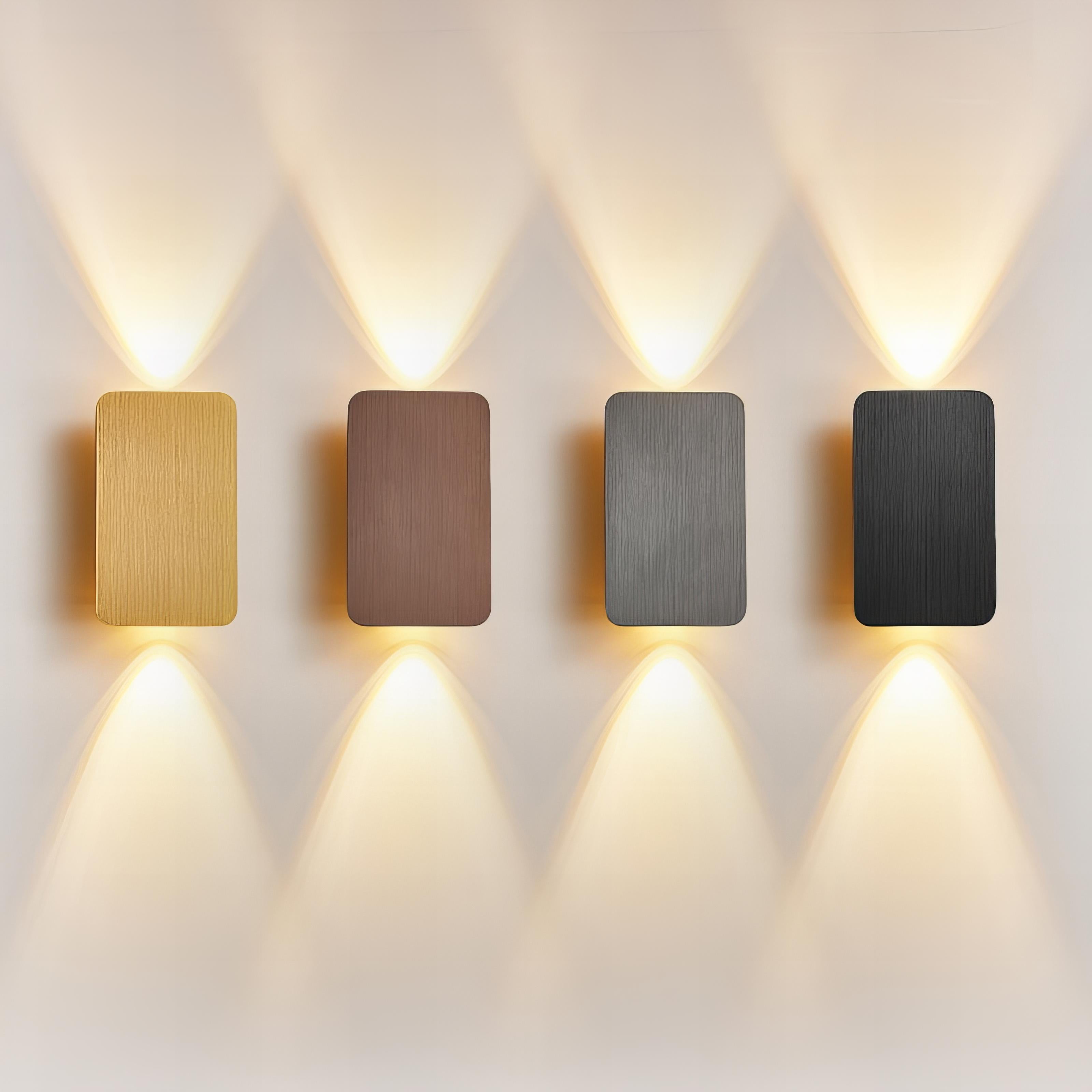 Moderne Dimbare Wandlamp Binnen - Slank Rechthoekig Ontwerp in Zwart of Goud 1