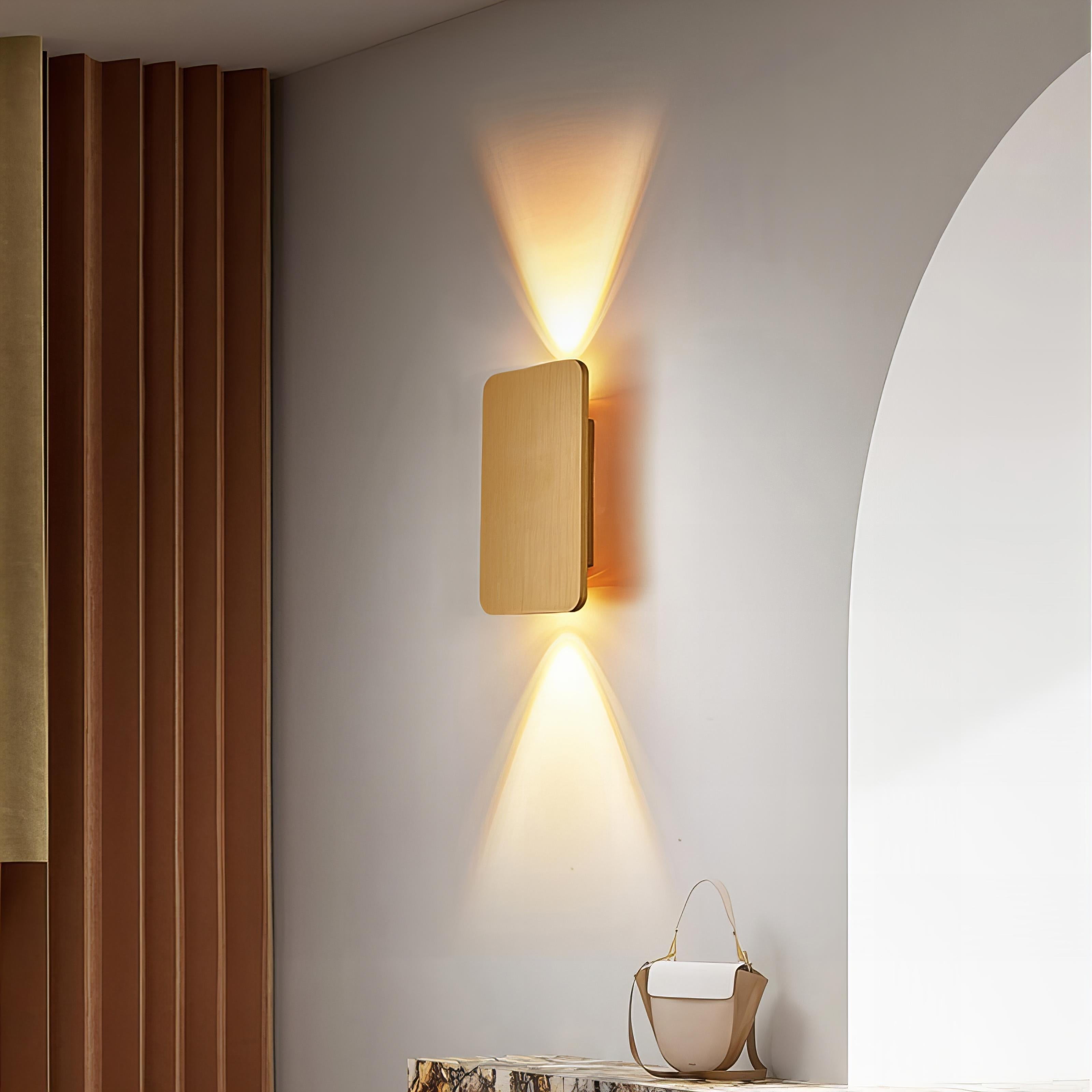 Moderne Dimbare Wandlamp Binnen - Slank Rechthoekig Ontwerp in Zwart of Goud 3