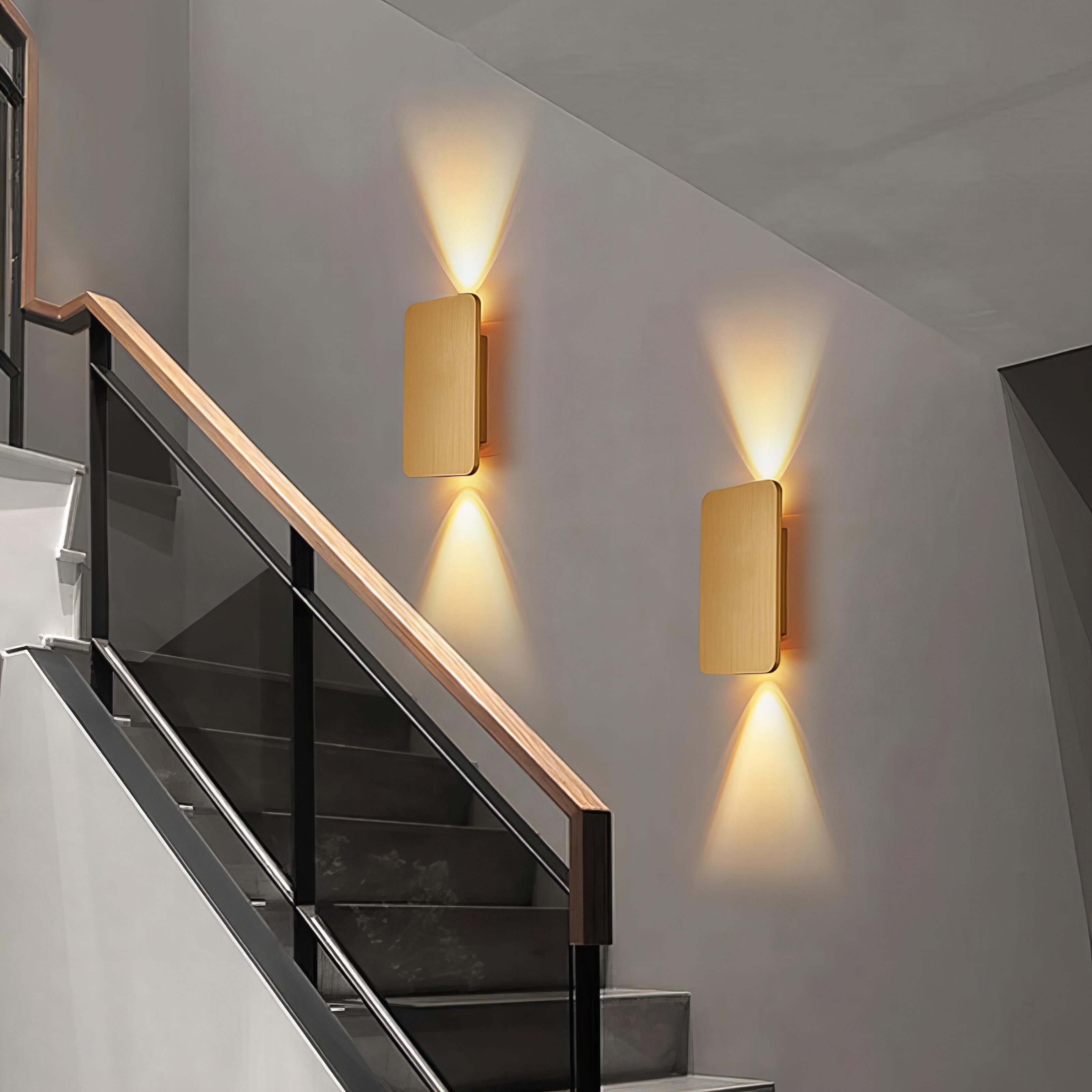 Moderne Dimbare Wandlamp Binnen - Slank Rechthoekig Ontwerp in Zwart of Goud 6