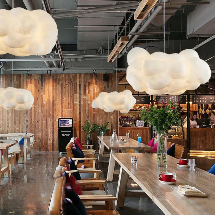 Moderne Hanglamp voor Eettafel, Woonkamer Lamp met Wolk-Design voor Warme Verlichting 0
