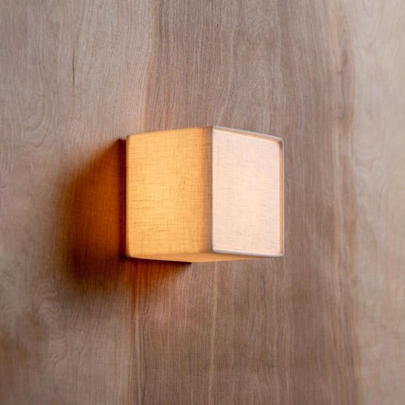 Moderne Japanse Wandlamp met Stoffen Kap voor Binnen – Elegante Muurlamp met Geïntegreerde LED 2