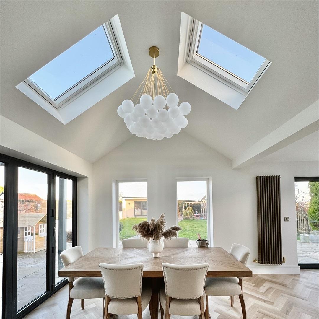 Moderne Kroonluchter Zwart met Drie Lichten – Glazen Cluster Kroonluchter voor Eetkamer en Woonkamer 1