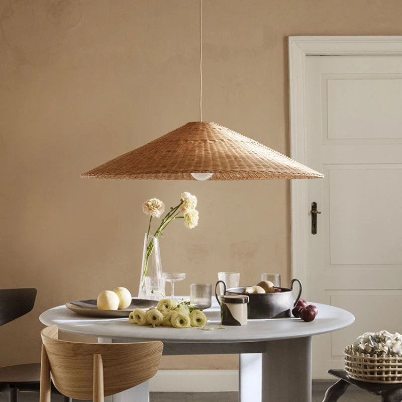 Moderne Kroonluchter van Bamboe en Rattan - Natuurlijke Elegantie voor Elke Ruimte 4