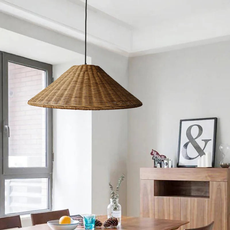 Moderne Kroonluchter van Bamboe en Rattan - Natuurlijke Elegantie voor Elke Ruimte 5
