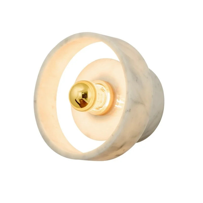 Moderne Marmeren Wandlamp Wabi-Sabi – Tijdloos Design voor Binnengebruik en Gezellige Verlichting 3