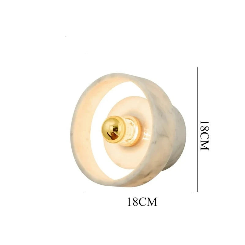 Moderne Marmeren Wandlamp Wabi-Sabi – Tijdloos Design voor Binnengebruik en Gezellige Verlichting 6