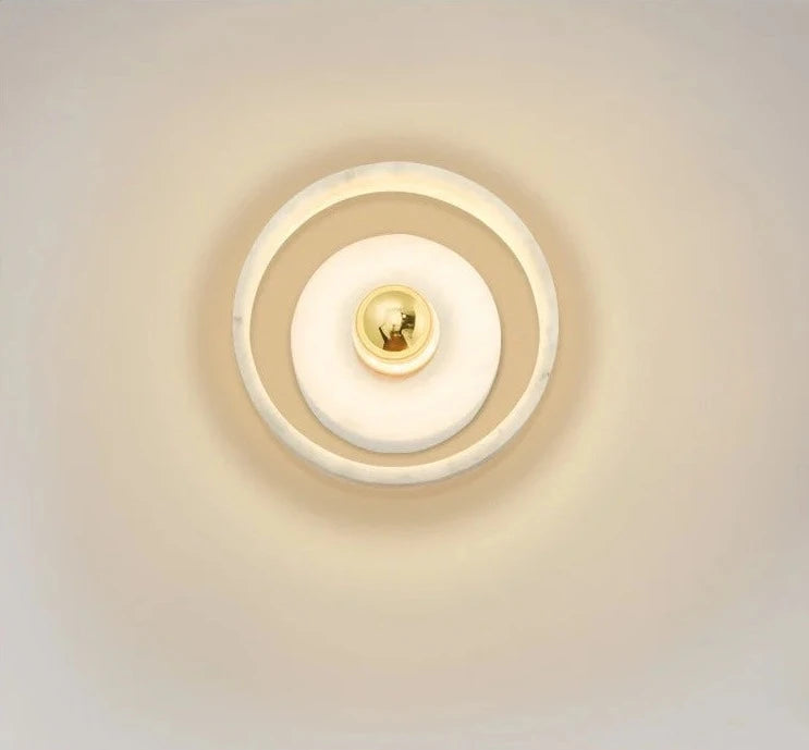 Moderne Marmeren Wandlamp Wabi-Sabi – Tijdloos Design voor Binnengebruik en Gezellige Verlichting 8
