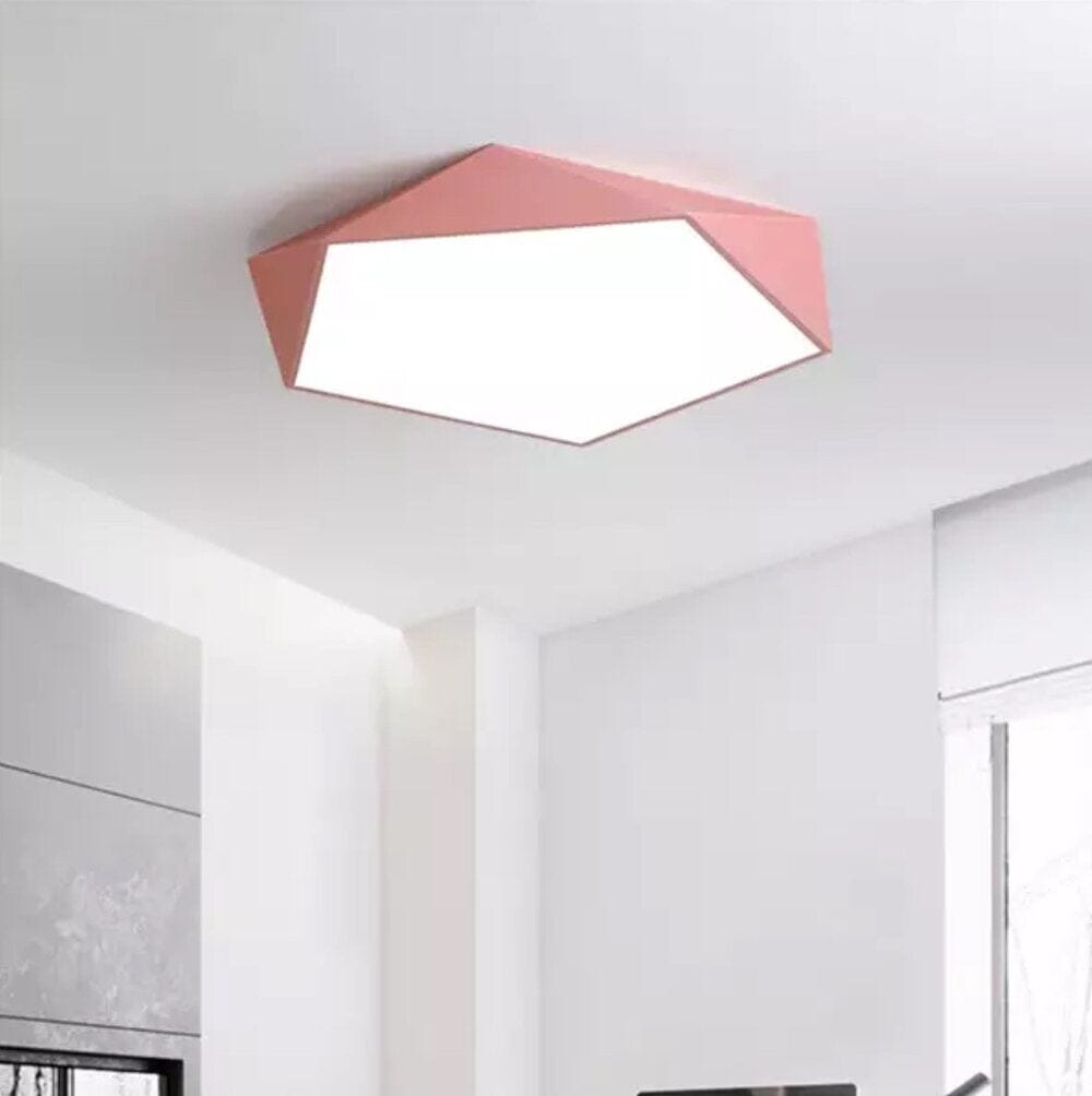 Moderne Plafondlamp Dimbaar LED Geometrisch Ontwerp voor Slaapkamer en Woonkamer 0