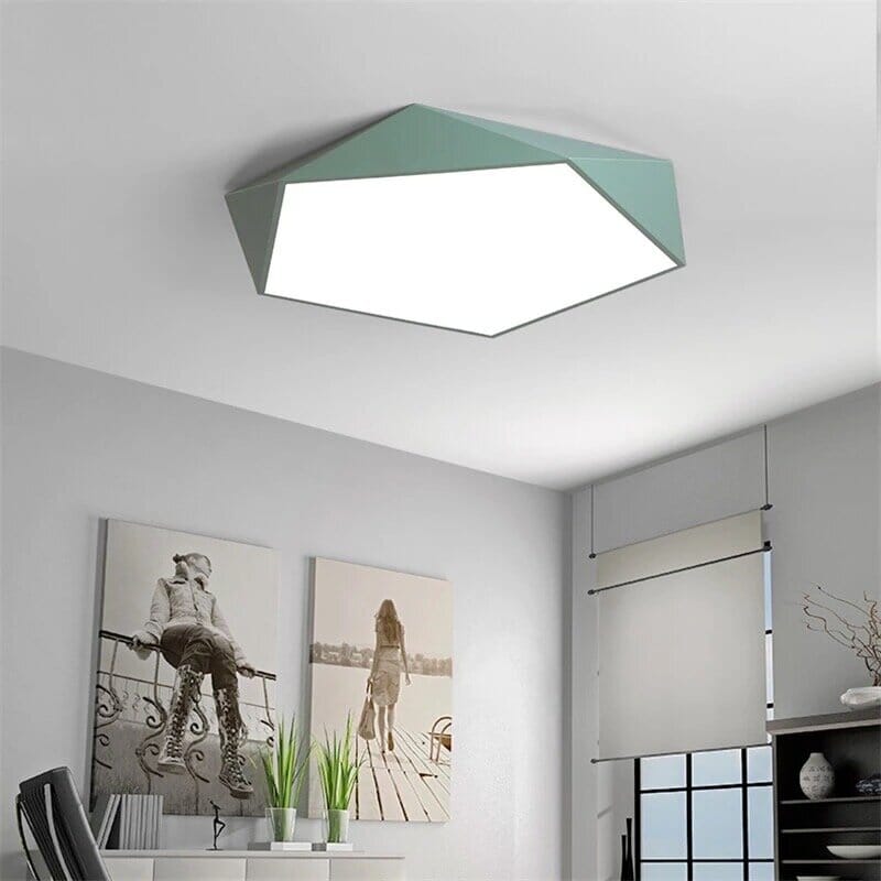 Moderne Plafondlamp Dimbaar LED Geometrisch Ontwerp voor Slaapkamer en Woonkamer 4