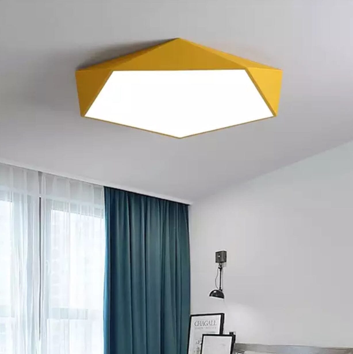 Moderne Plafondlamp Dimbaar LED Geometrisch Ontwerp voor Slaapkamer en Woonkamer 7