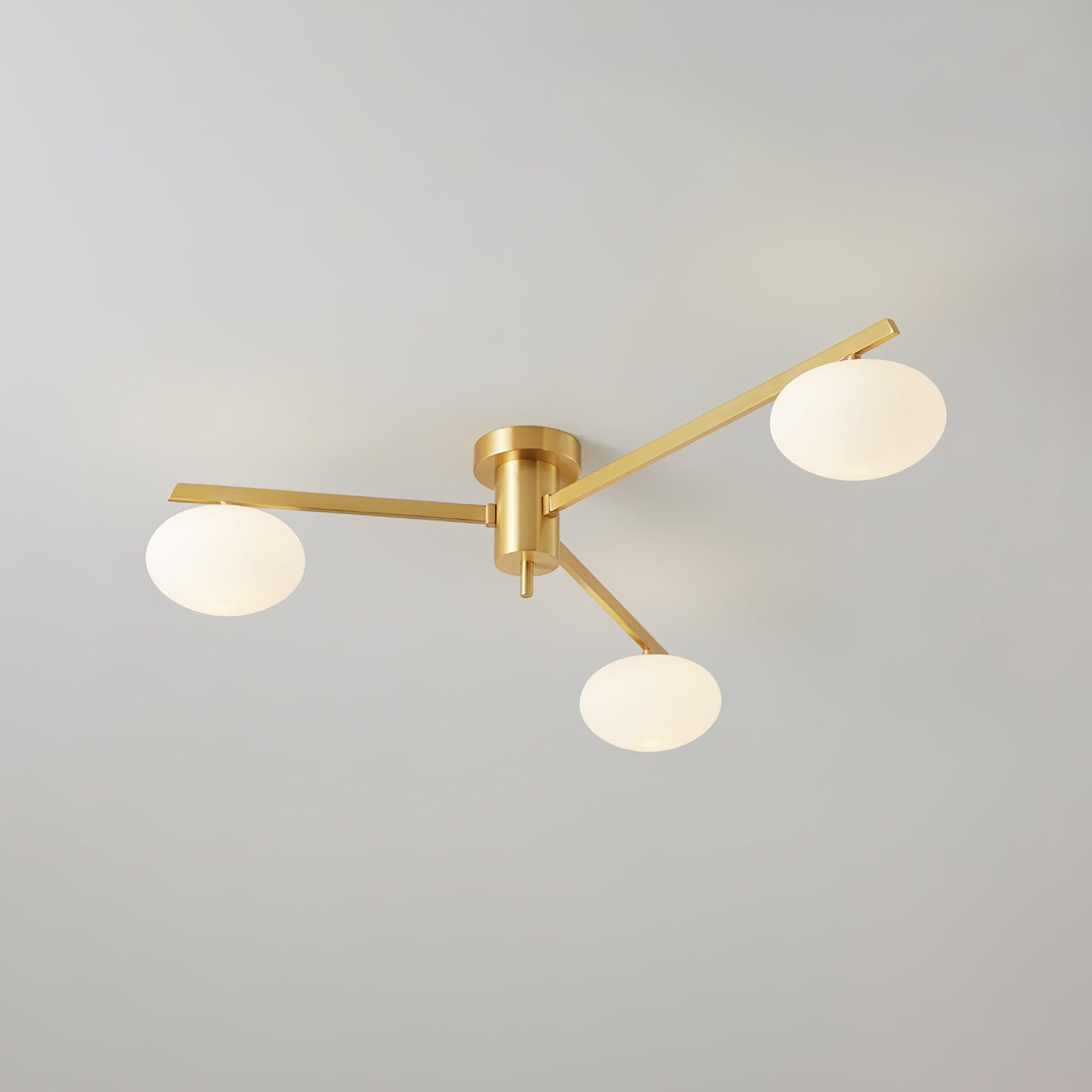 Moderne Plafondlamp met Witte Glazen Bol – Slank Ontwerp voor Slaapkamer en Woonkamer 0