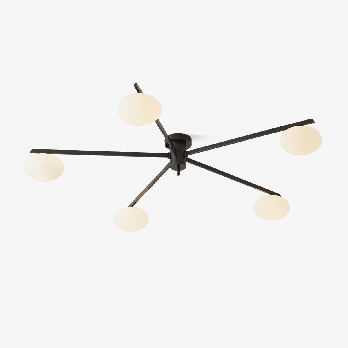 Moderne Plafondlamp met Witte Glazen Bol – Slank Ontwerp voor Slaapkamer en Woonkamer 1
