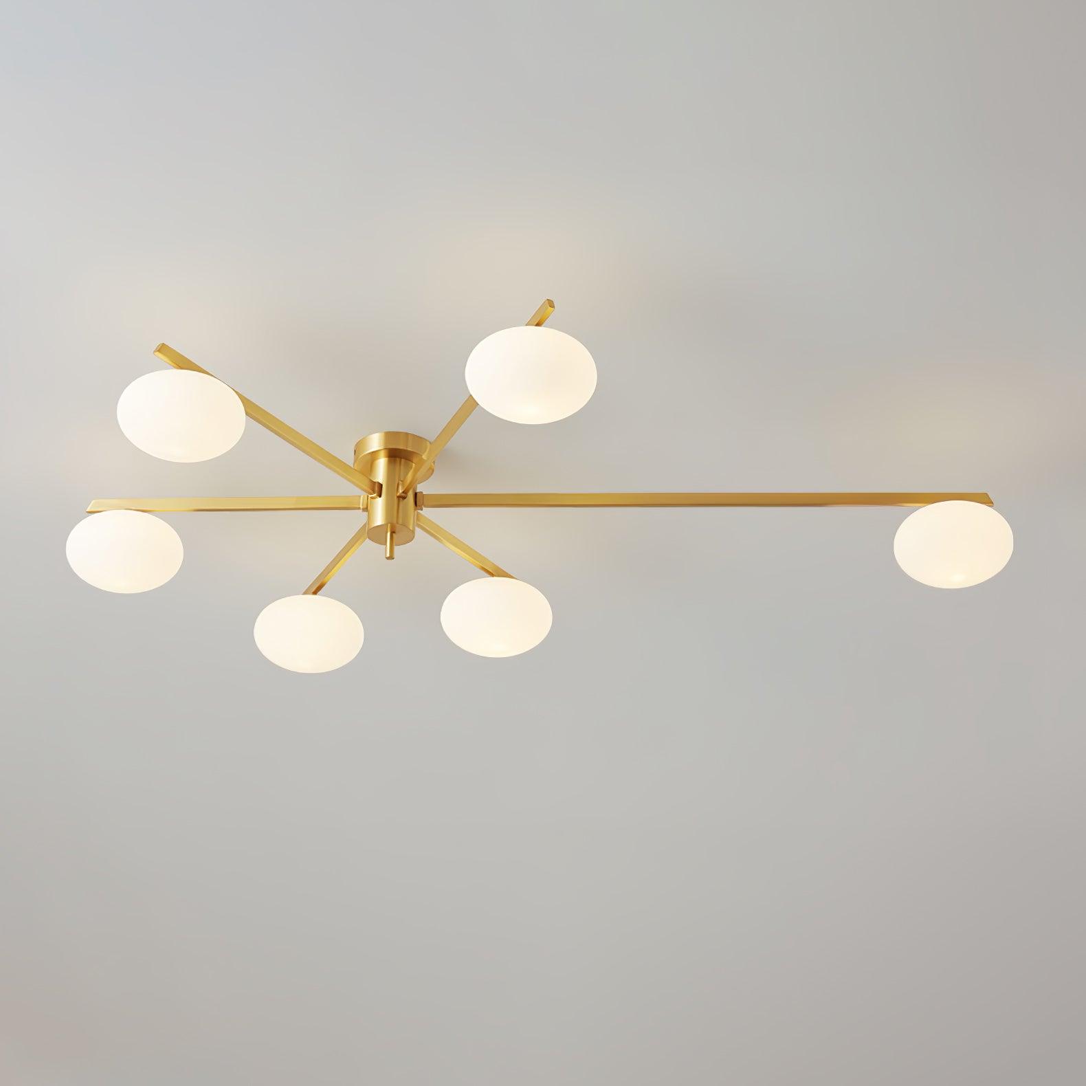 Moderne Plafondlamp met Witte Glazen Bol – Slank Ontwerp voor Slaapkamer en Woonkamer 11