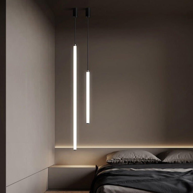 Moderne Zwarte Hanglamp met Verstelbare Hoogte en LED Verlichting voor Woonkamer en Slaapkamer 7