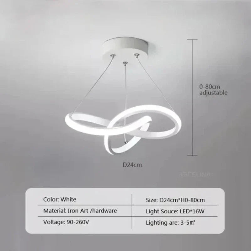 Moderne Zwarte LED Plafondlamp met Afstandsbediening voor Slaapkamer en Woonkamer 6