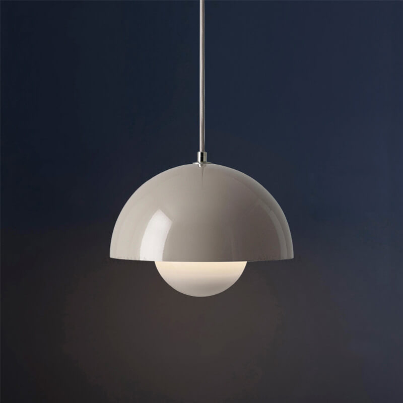 Noordse Hanglamp voor Eettafel en Woonkamer – Semicircle Koepel Lamp met Verstelbare Lengte 0