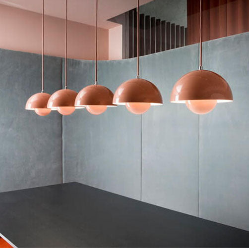Noordse Hanglamp voor Eettafel en Woonkamer – Semicircle Koepel Lamp met Verstelbare Lengte 4