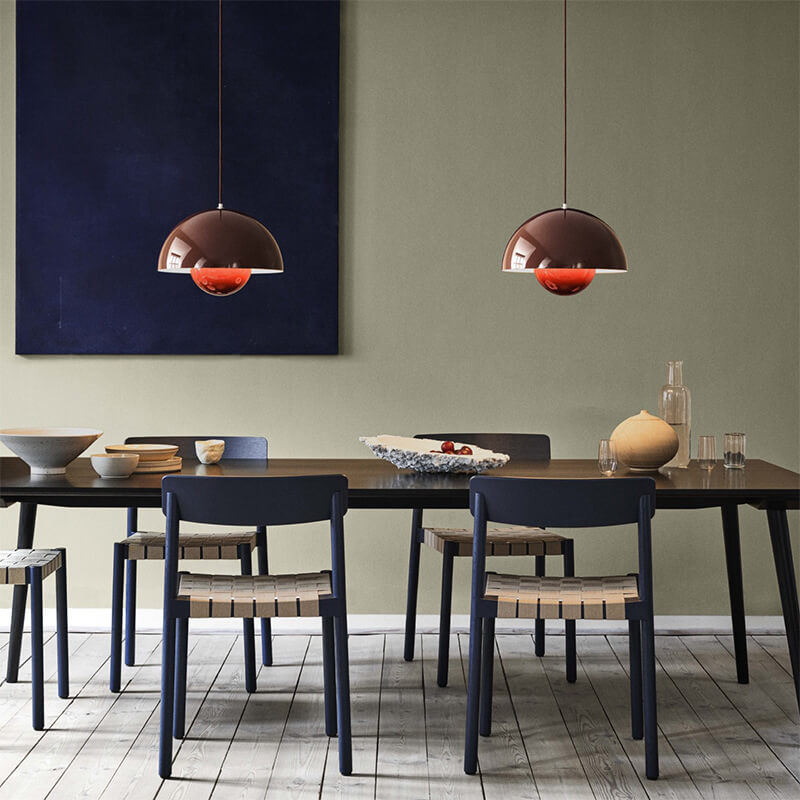 Noordse Hanglamp voor Eettafel en Woonkamer – Semicircle Koepel Lamp met Verstelbare Lengte 5
