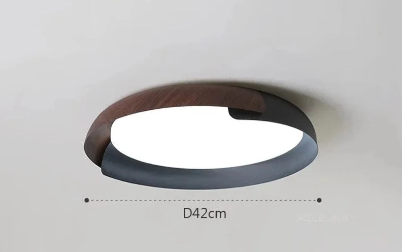 Noordse Minimalistische Houten Plafondlamp – LED Plafonniere voor Slaapkamer en Woonkamer 0