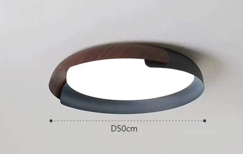 Noordse Minimalistische Houten Plafondlamp – LED Plafonniere voor Slaapkamer en Woonkamer 10