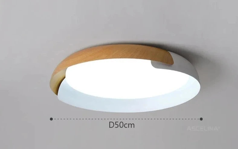 Noordse Minimalistische Houten Plafondlamp – LED Plafonniere voor Slaapkamer en Woonkamer 11