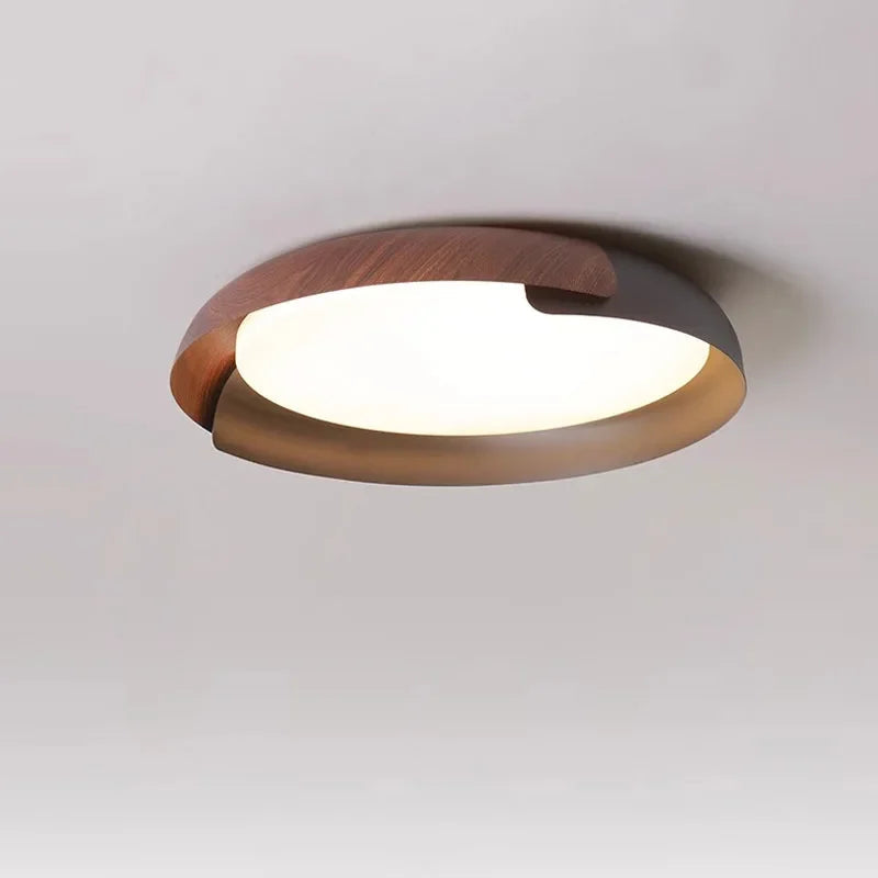 Noordse Minimalistische Houten Plafondlamp – LED Plafonniere voor Slaapkamer en Woonkamer 2