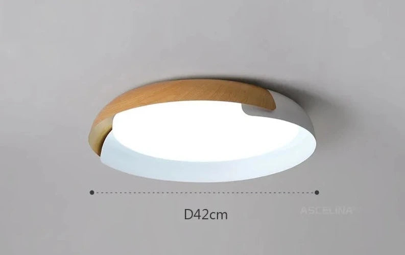 Noordse Minimalistische Houten Plafondlamp – LED Plafonniere voor Slaapkamer en Woonkamer 8