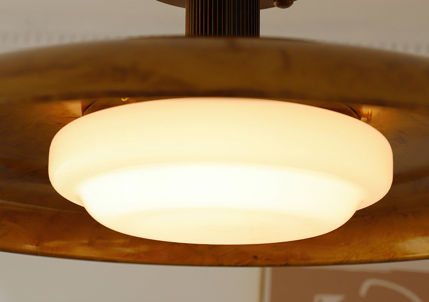 Oscar Plafondlamp van Handgeblazen Glas in Antiek Goud - LED Plafondlamp voor Slaapkamer en Woonkamer 6