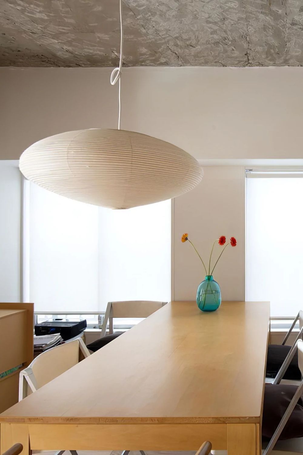 Ovalen Hanglamp van Bamboe en Washi Papier voor Woonkamer, Eetkamer en Slaapkamer – Warm Licht 0
