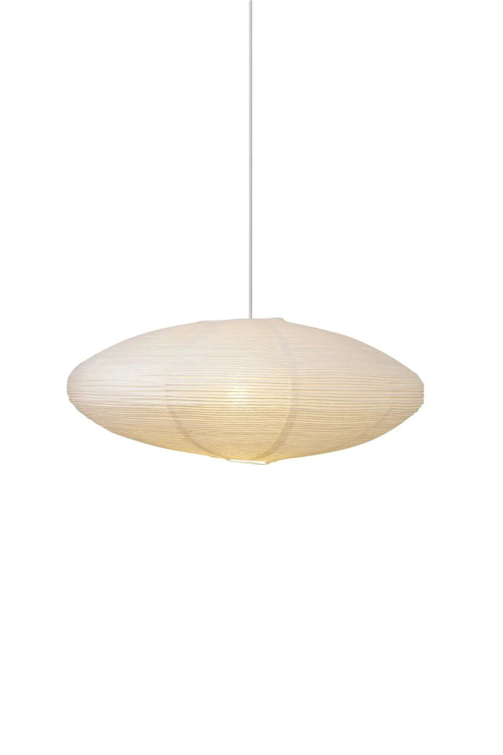 Ovalen Hanglamp van Bamboe en Washi Papier voor Woonkamer, Eetkamer en Slaapkamer – Warm Licht 1