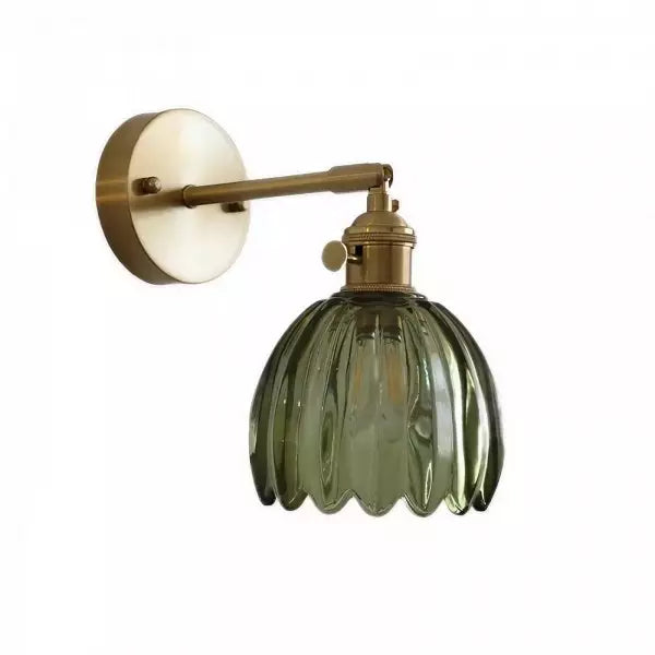 Retro Glazen Wandlamp in Tulpvorm – Vintage Muurlamp voor Binnen met Warm Wit Licht 11