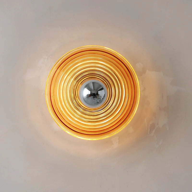 Retro Vintage Glazen Wandlamp - Stijlvolle Muurlamp voor Binnen met Dimbare Verlichting 4