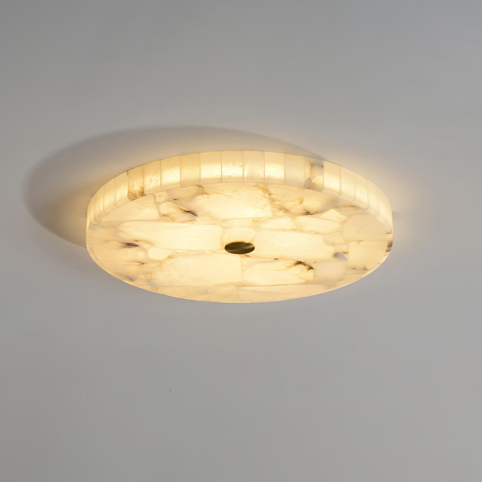 Ronde Albast Plafondlamp met Geïntegreerde LED voor Slaapkamer en Woonkamer – Modern Design 0
