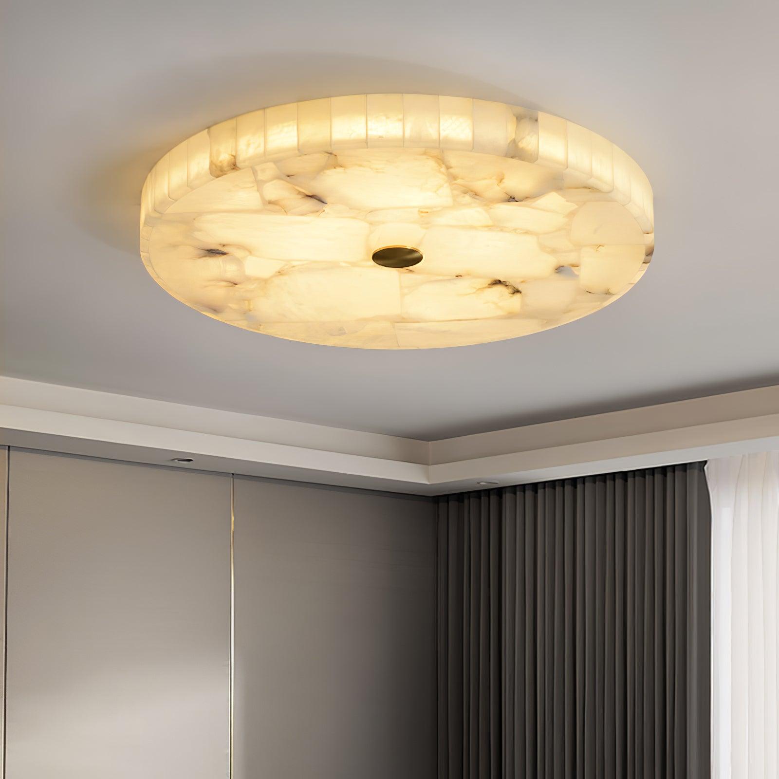 Ronde Albast Plafondlamp met Geïntegreerde LED voor Slaapkamer en Woonkamer – Modern Design 3