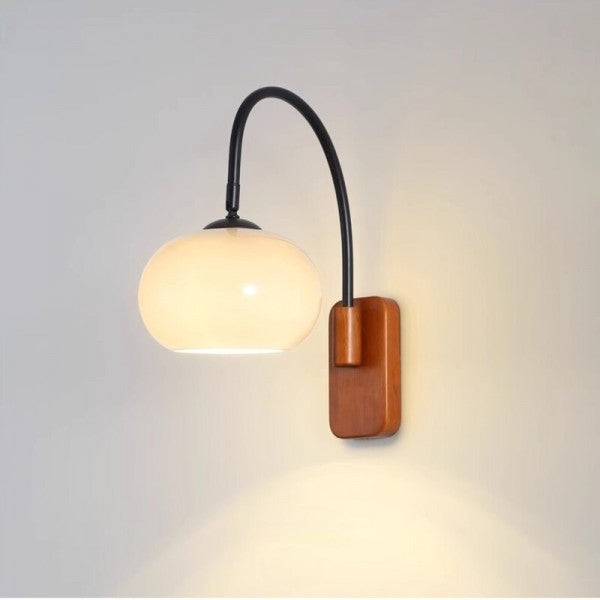 Roteerbaar Glazen Wandlicht met Persimmon Schaduw – Modern Muurlicht voor Woonkamer en Slaapkamer 0