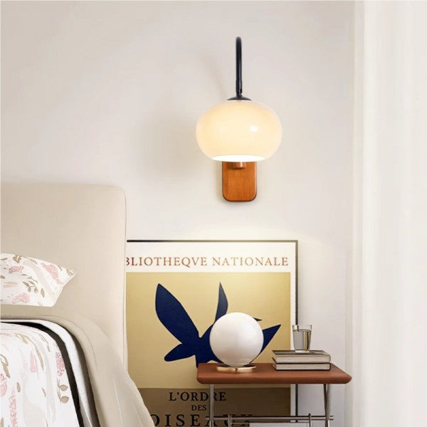 Roteerbaar Glazen Wandlicht met Persimmon Schaduw – Modern Muurlicht voor Woonkamer en Slaapkamer 2