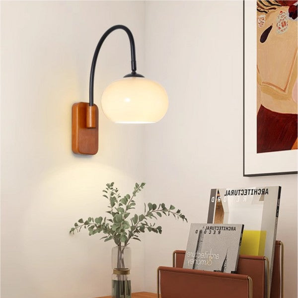 Roteerbaar Glazen Wandlicht met Persimmon Schaduw – Modern Muurlicht voor Woonkamer en Slaapkamer 5