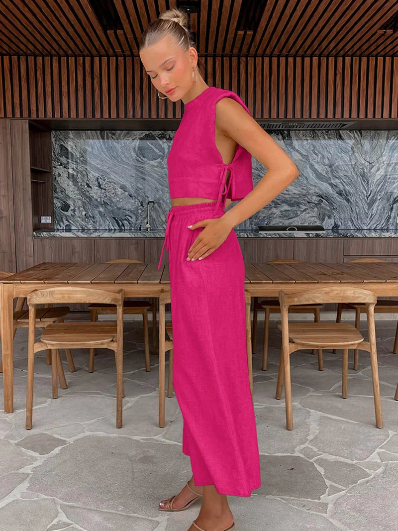 Casual Dames Co-ord Set Rood Auralie