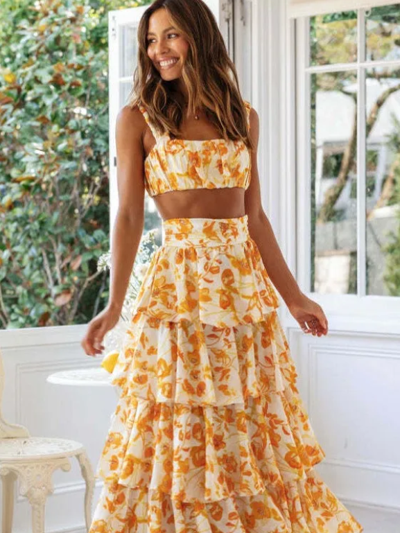 Dames Zomer Co-ord Set met Elegante en Vrolijke Stijl Auralie