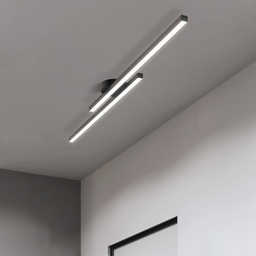 Slank Aluminium LED Plafondlicht Semi-Flush Mount voor Moderne Interieurs - Warm Wit 18W 0