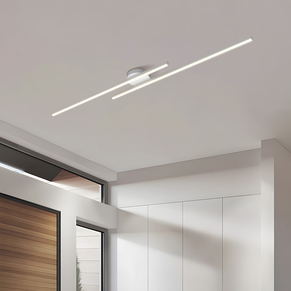 Slank Aluminium LED Plafondlicht Semi-Flush Mount voor Moderne Interieurs - Warm Wit 18W 10