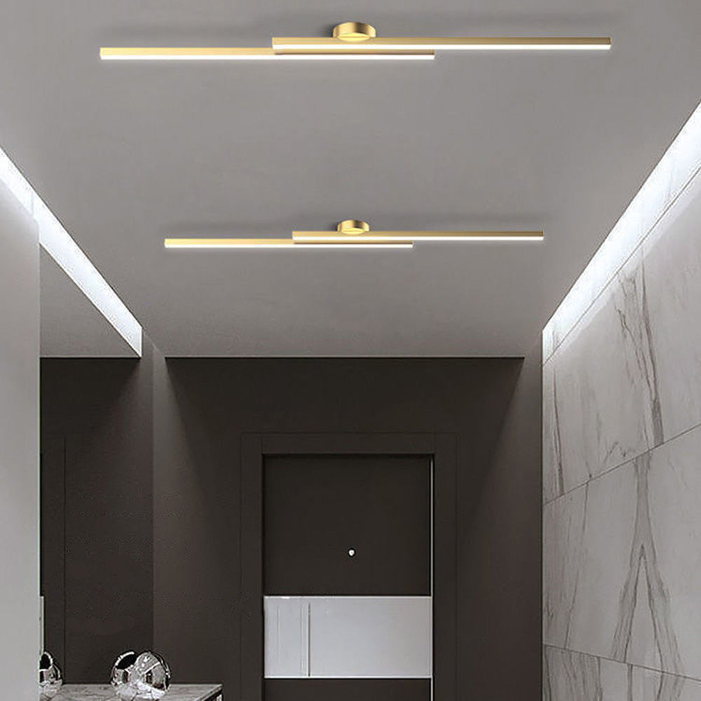 Slank Aluminium LED Plafondlicht Semi-Flush Mount voor Moderne Interieurs - Warm Wit 18W 11