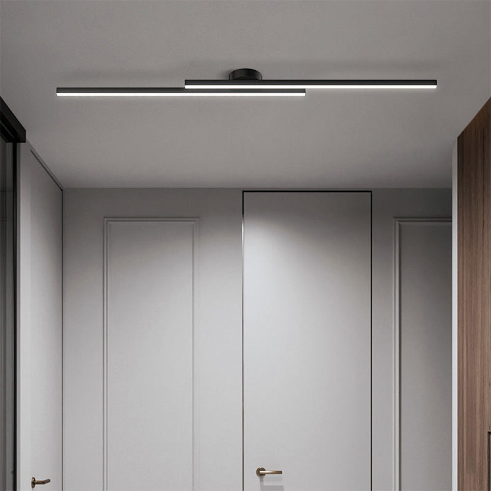 Slank Aluminium LED Plafondlicht Semi-Flush Mount voor Moderne Interieurs - Warm Wit 18W 2