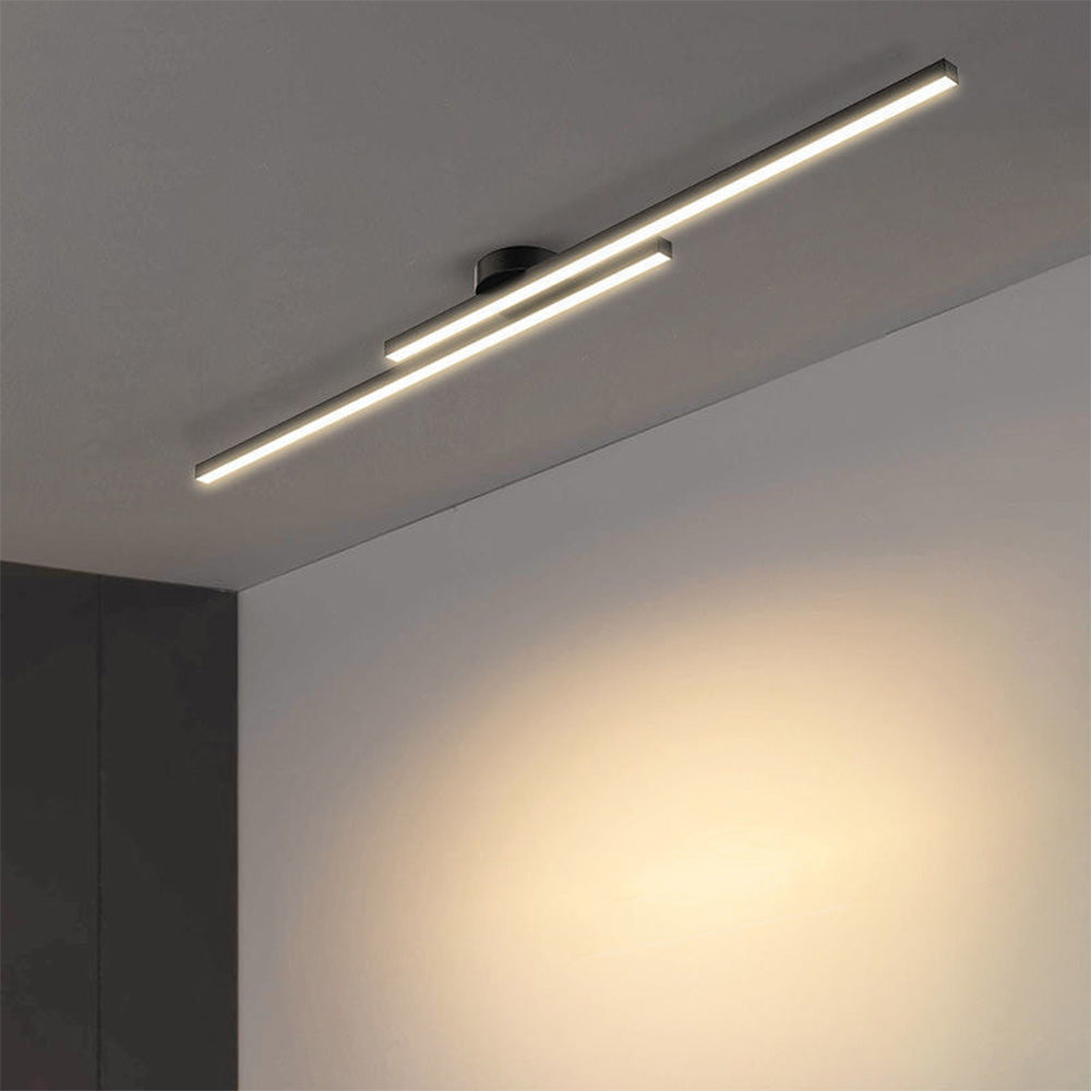 Slank Aluminium LED Plafondlicht Semi-Flush Mount voor Moderne Interieurs - Warm Wit 18W 3