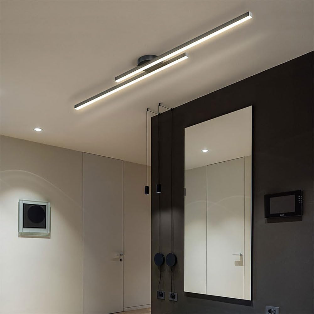 Slank Aluminium LED Plafondlicht Semi-Flush Mount voor Moderne Interieurs - Warm Wit 18W 4