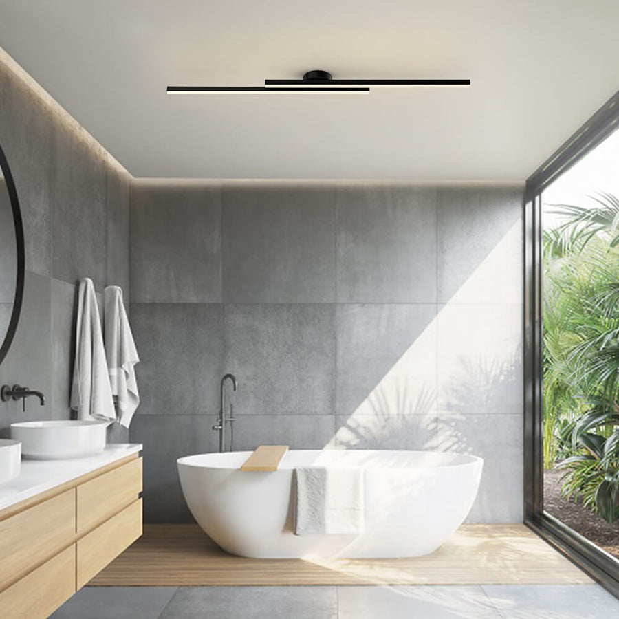Slank Aluminium LED Plafondlicht Semi-Flush Mount voor Moderne Interieurs - Warm Wit 18W 6